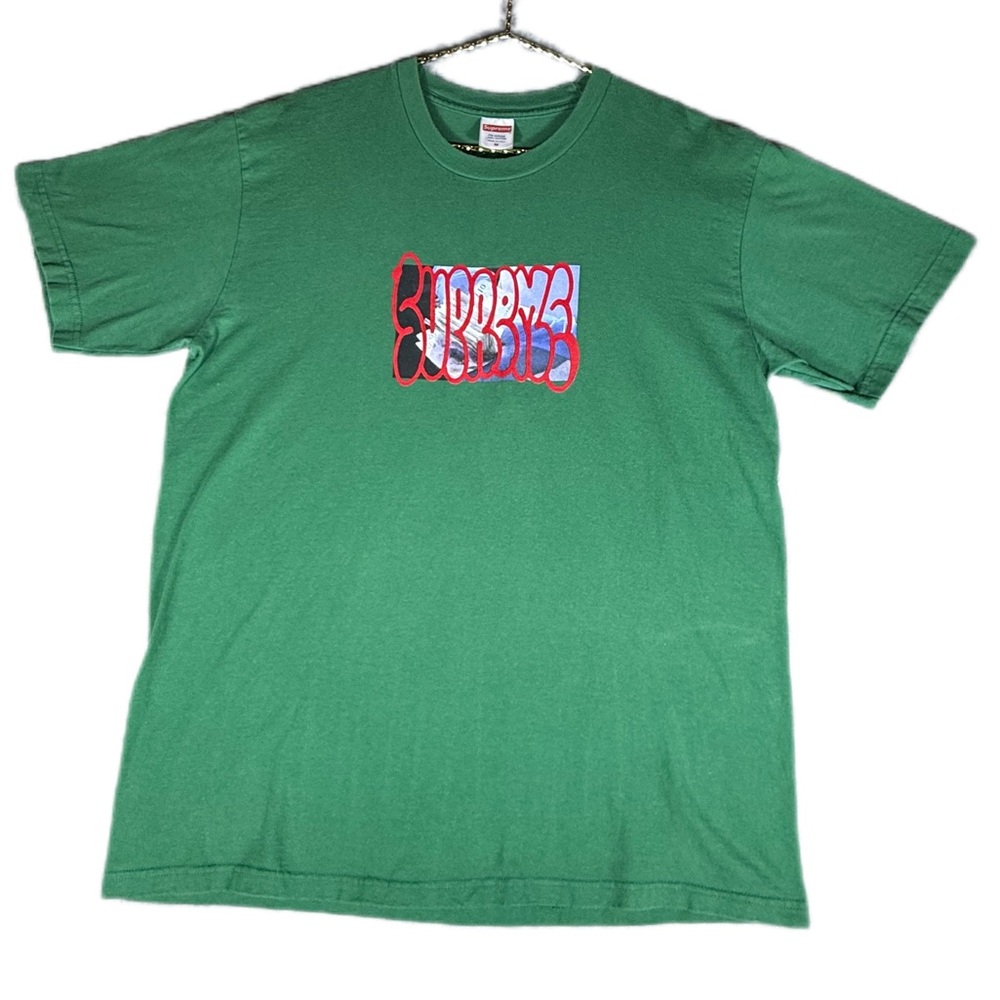 2023‎ Supreme Payment Tee Light Pine Green Money Medium 100% Authentic Made USA